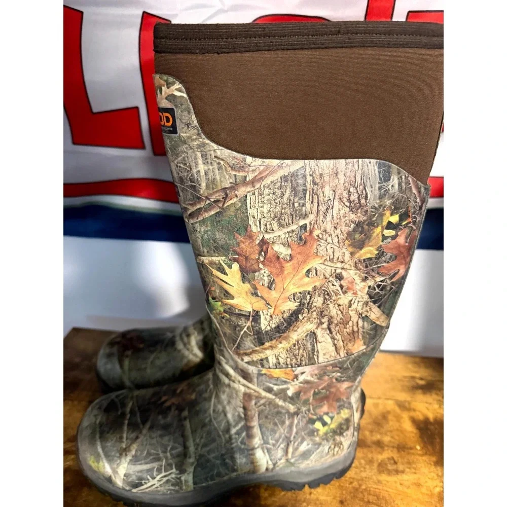 Dryshod‎ Mens 9-9.5 Green Camo Waterproof Mid Calf Comfort Pull On Hunting Boot